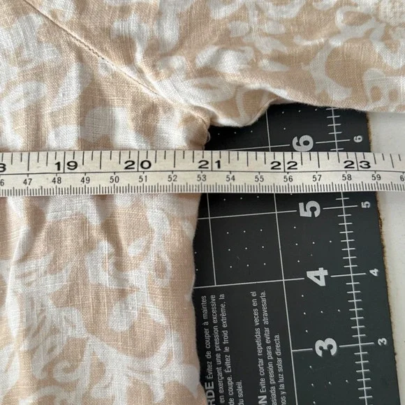 Charter Club Womens Large Linen Floral Ruffle Blouse Coastal Old Money‎ Preppy - Picture 5 of 6